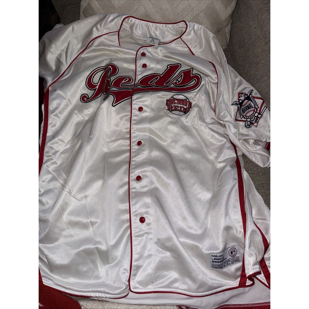 Cincinnati Reds MLB Baseball Jersey True Fan Sewn Men’s Size 2XL White